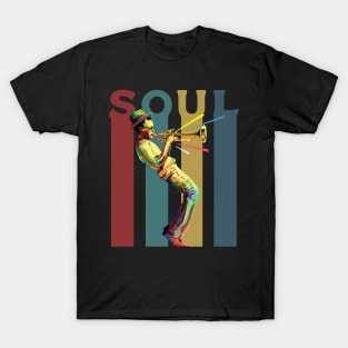 Soul -  Retro design with a jazz trumpet player T-Shirt